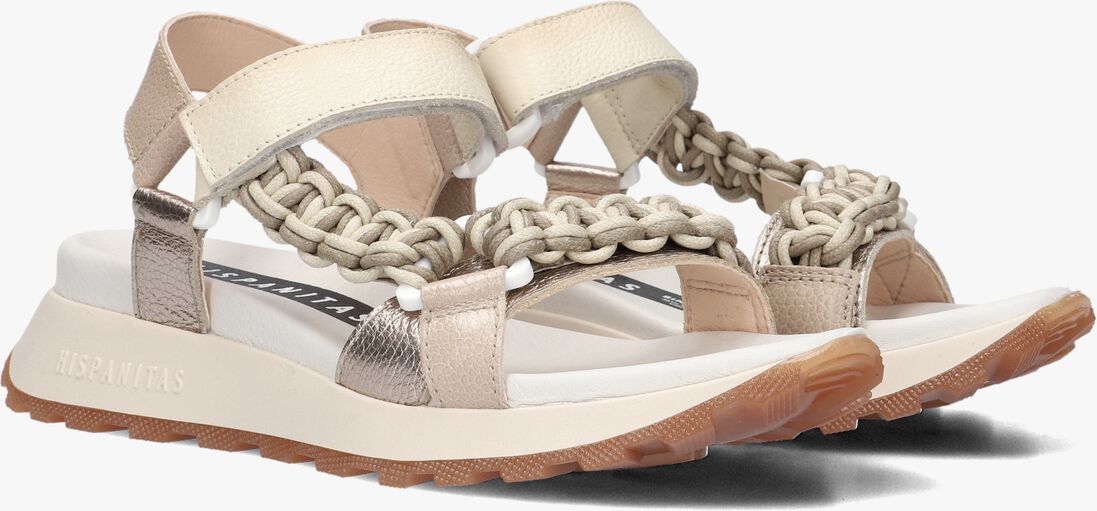 beige hispanitas platte sandalen hv253898