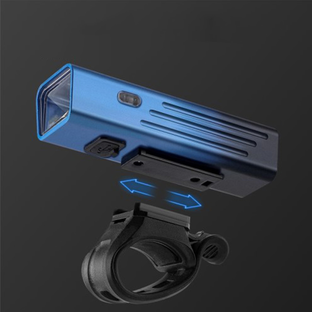1800mAh Wiederaufladbares Aluminium USB Fahrrad Licht Intelligentes Velo COB LED Warnlicht - Silber