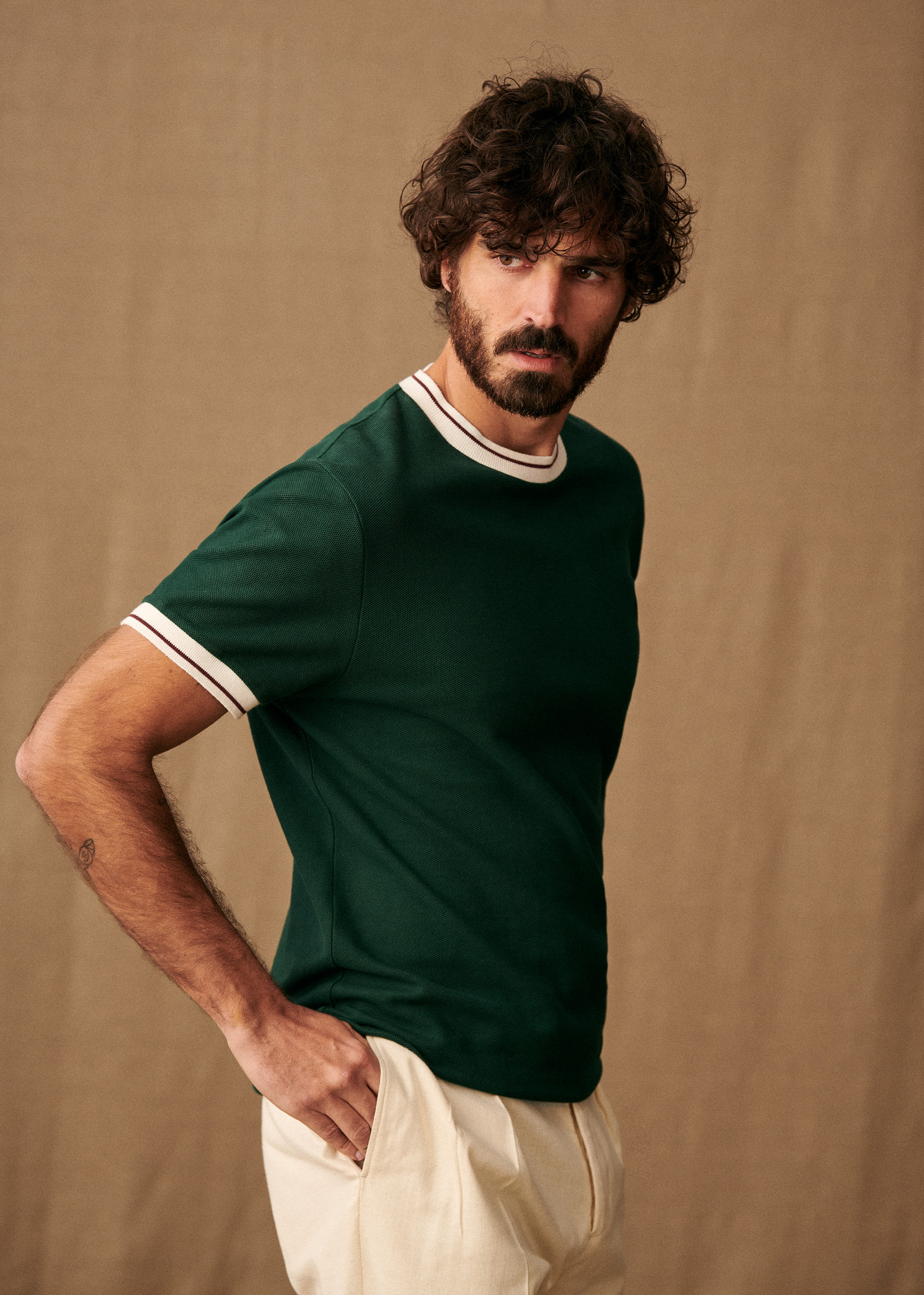 T-Shirt Waller - Vert - POUR LUI 5906603