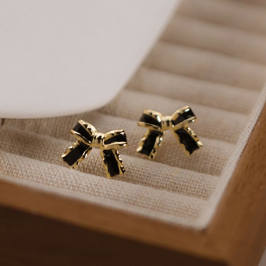 A'ROCH - 925 Sterling Zilveren Strik Oorbel