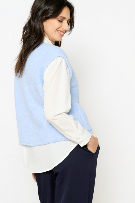 LolaLiza blauwe dames gilet