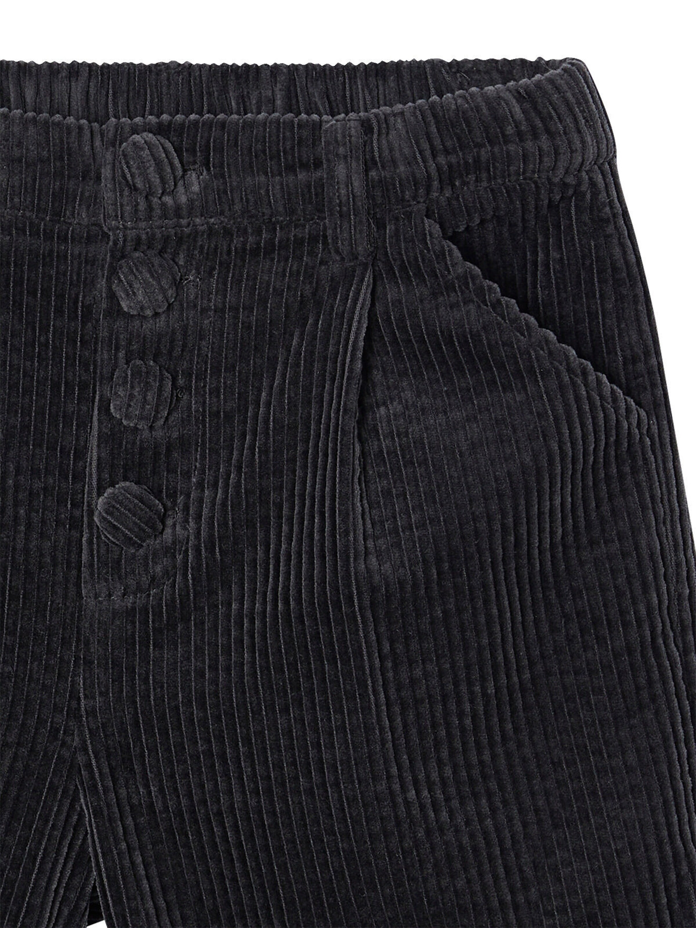 Vertbaudet Mädchen Cord-Shorts mit Dehnbund anthrazit