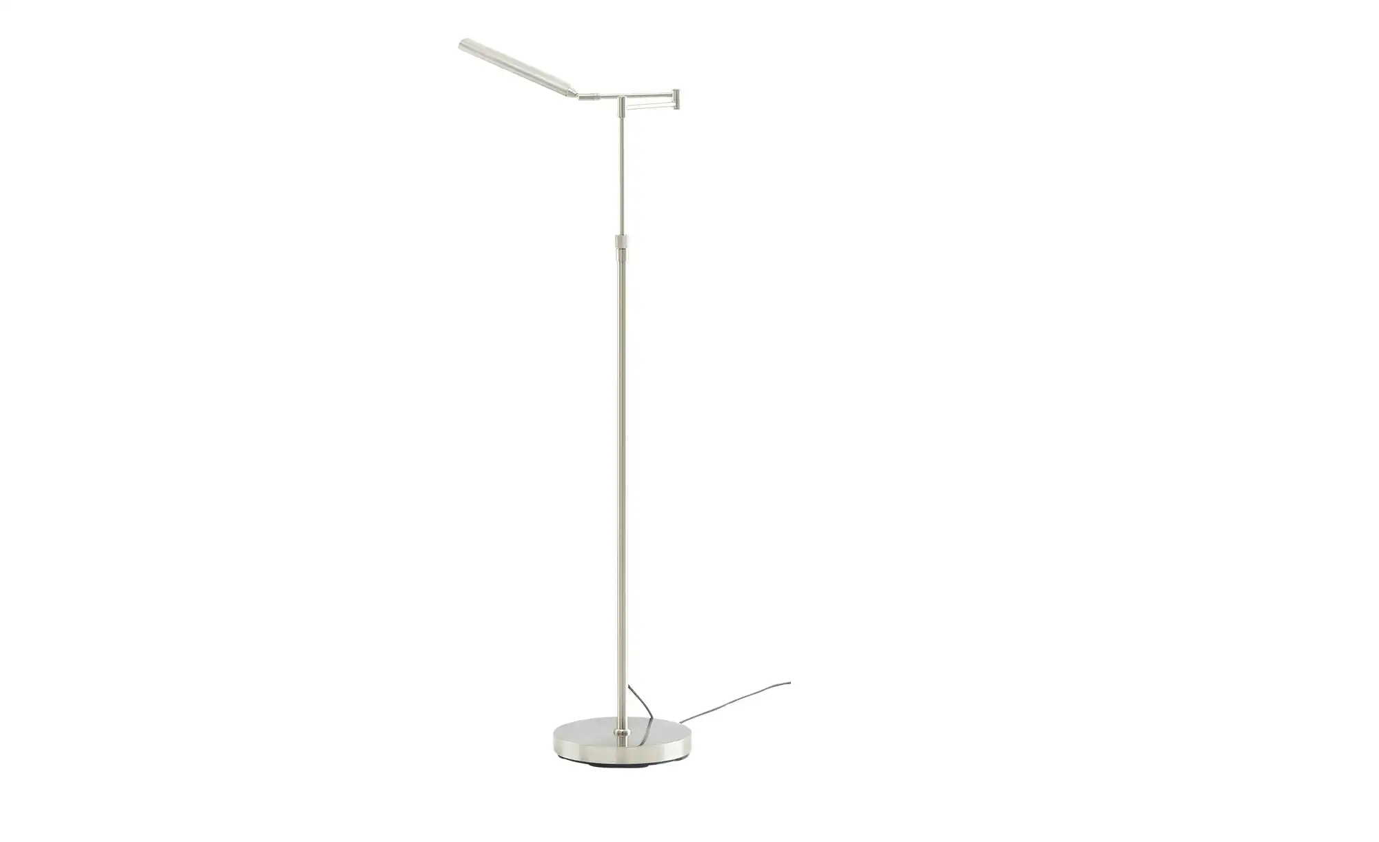 Fischer-Honsel LED-Stehleuchte Nickel matt höhenverstellbar