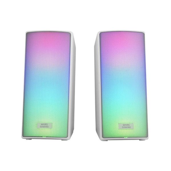 Mars Gaming Colunas MSRGB2 RGB 2.0 15W Bluetooth Brancas