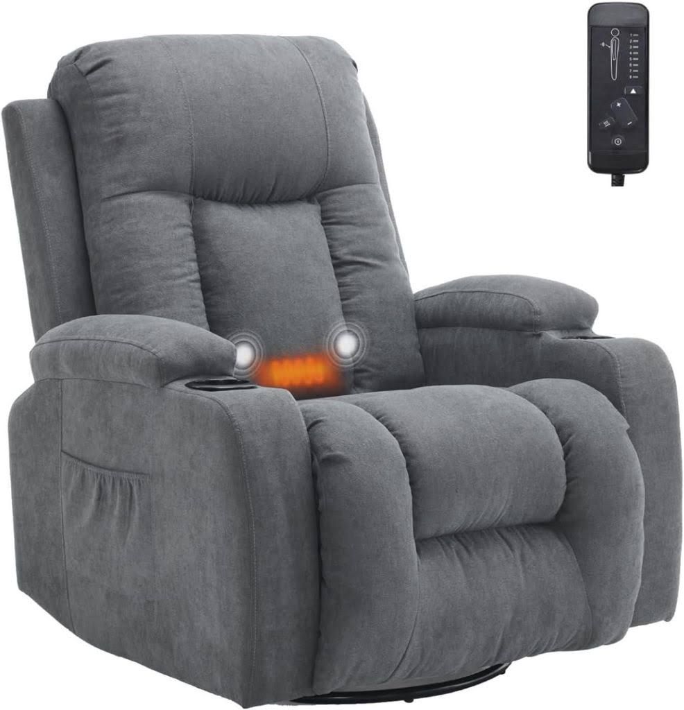 FCH 360° Drehbarer Relaxsessel Fernsehsessel Wärmefunktion Vibration