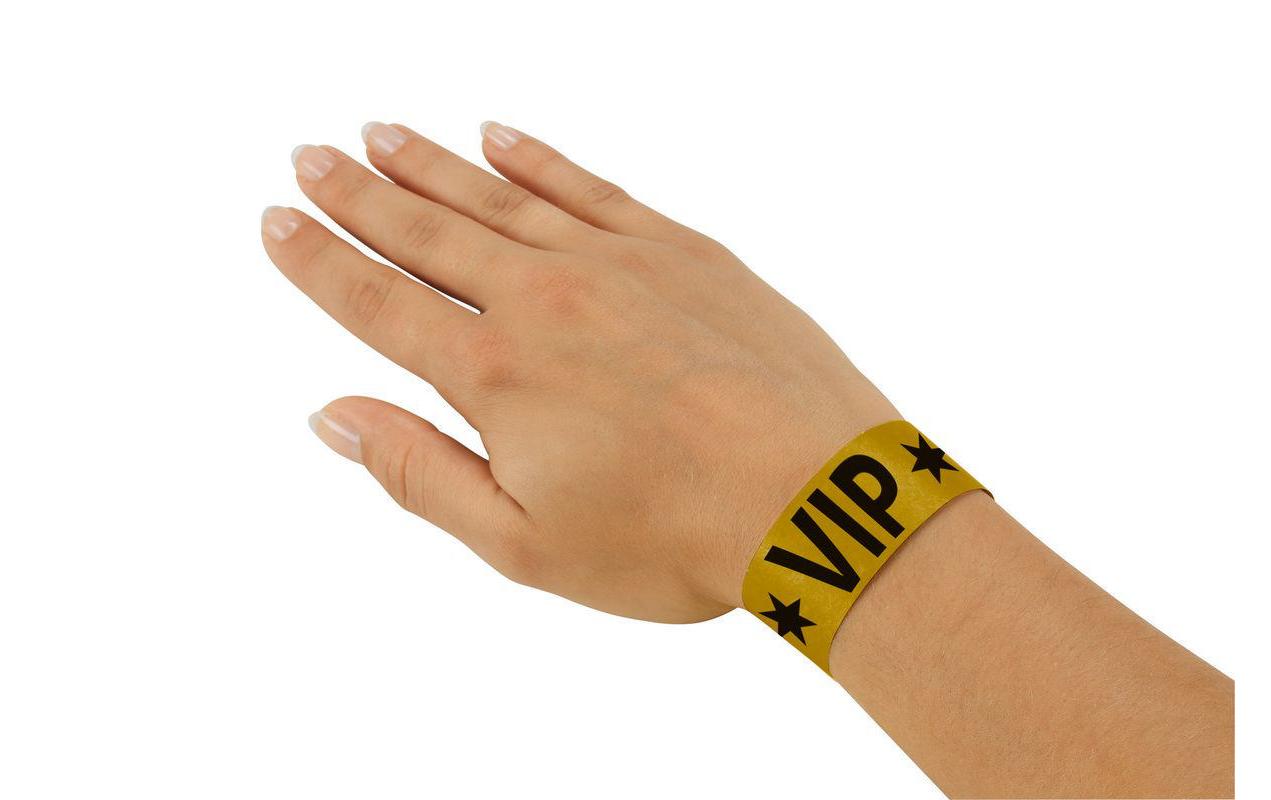 Eventbänder VIP 25.5 x 2.5 cm GoldEventbänder mit 