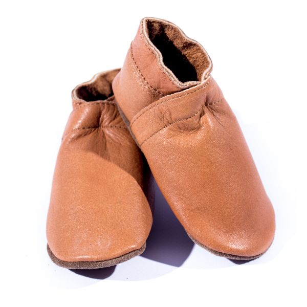 Baby Dutch Slofjes Effen Cognac