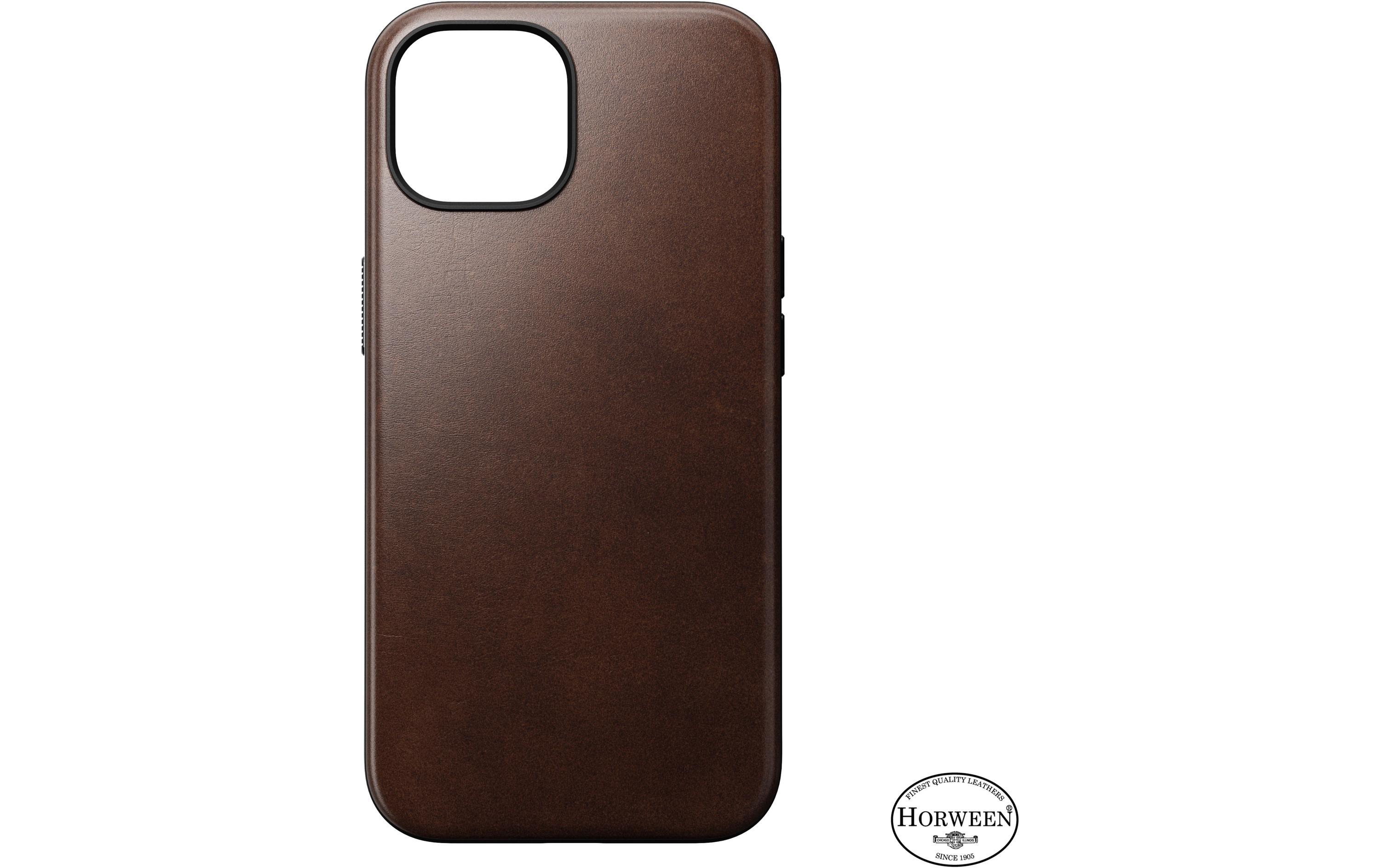 Back Cover Modern Leather Horween iPhone 15 SchwarzModerne Schutzhülle aus Horween Leder für das Apple iPhone 15