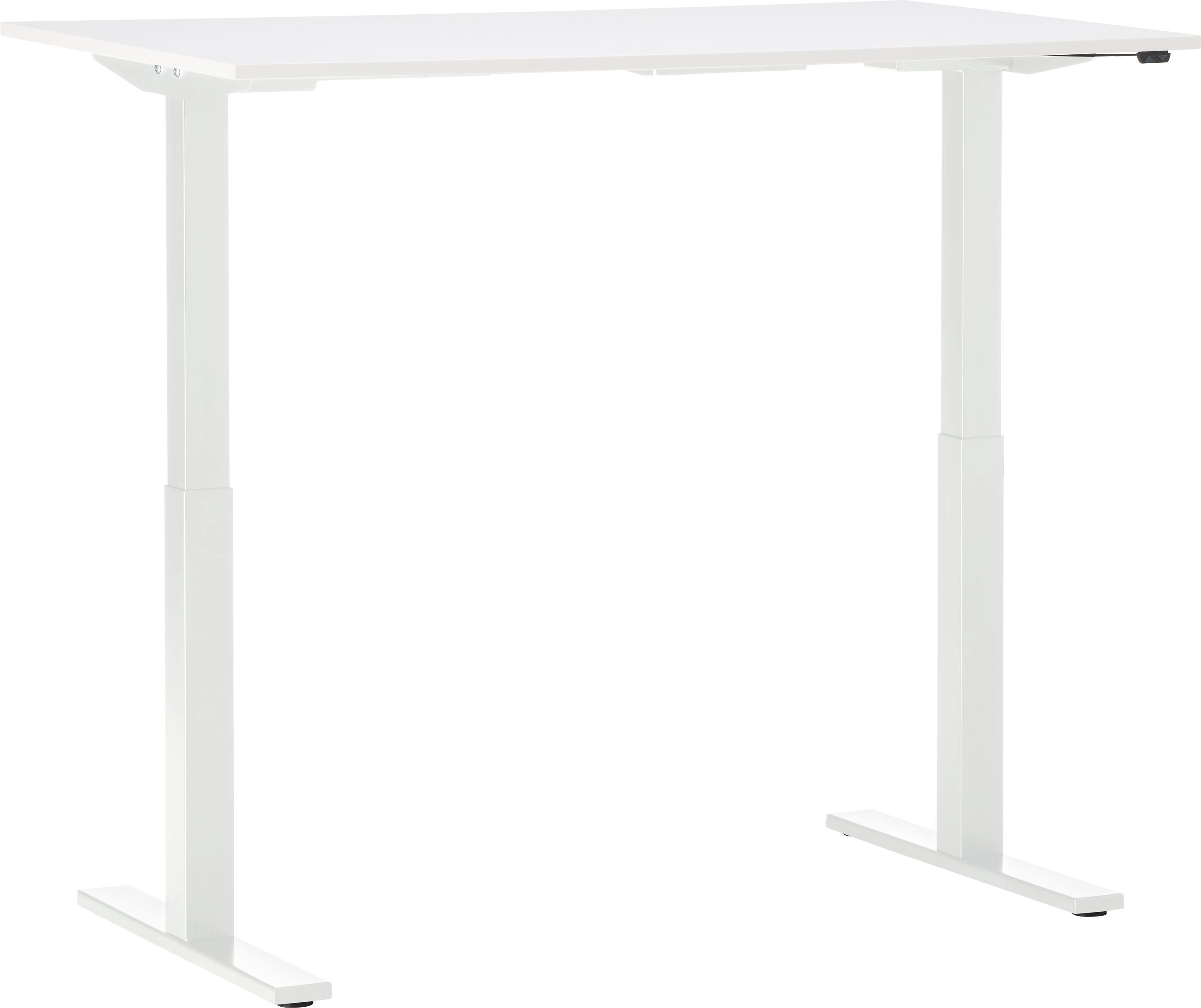 FLEXCUBE EASY Schreibtisch höhenverstellbar - Weiss / B: 120.0 cm x T: 70.0 cm x H: 68.0 cm