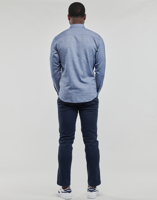Jack & Jones - JJECLASSIC MELANGE SHIRT LS SN - Bleu