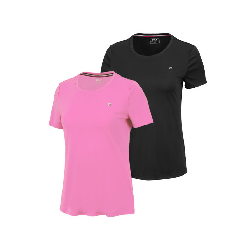 Tee-shirt femme Fila Leonie rose ou noir