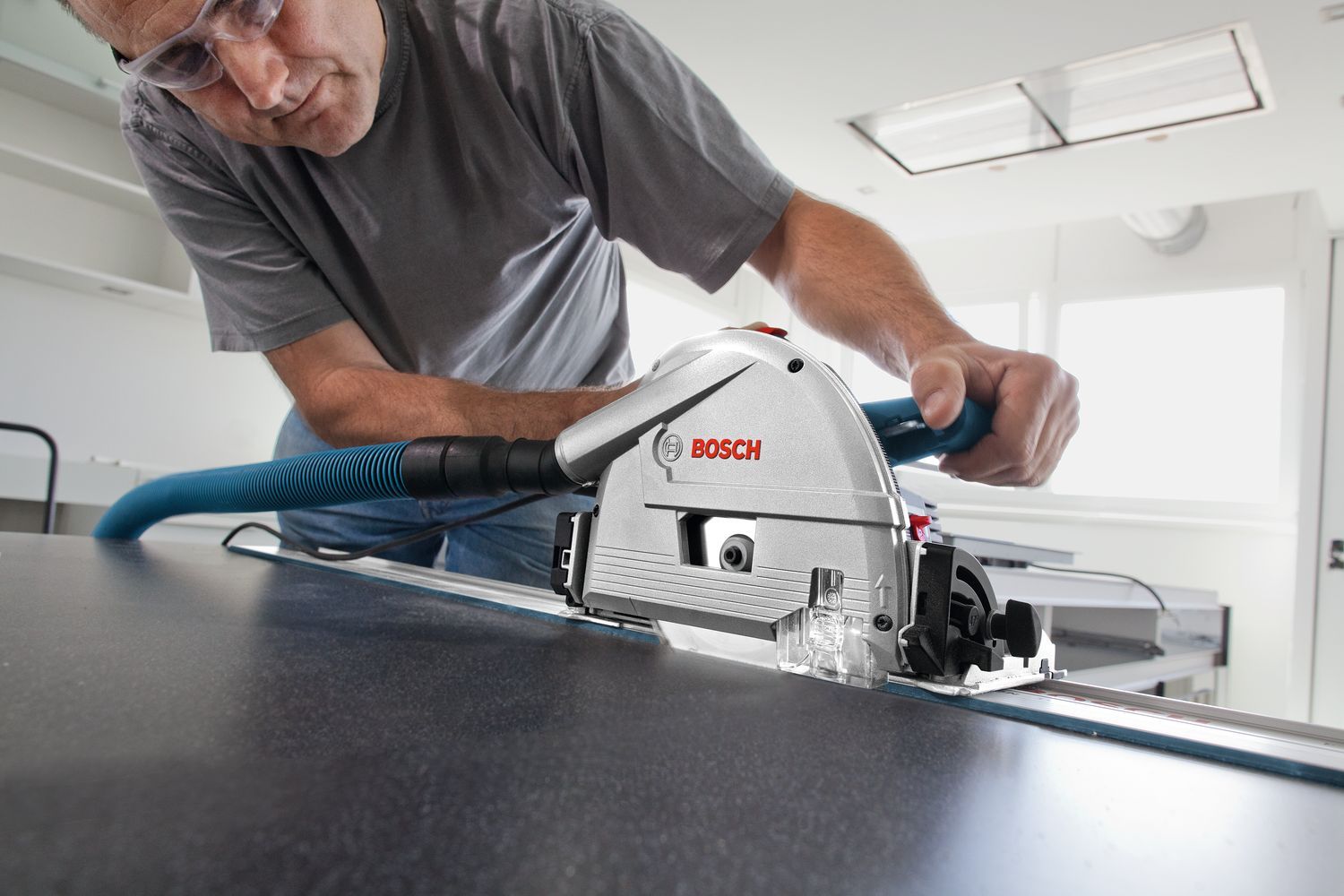 Bosch Professional GKT 55 GCE Invalzaag 165mm 1400W in L-Boxx - 0601675001