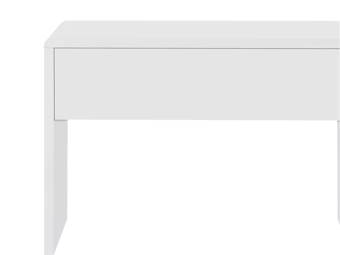 Bureau avec 2 tiroirs - MDF - Blanc laqué - VACELA