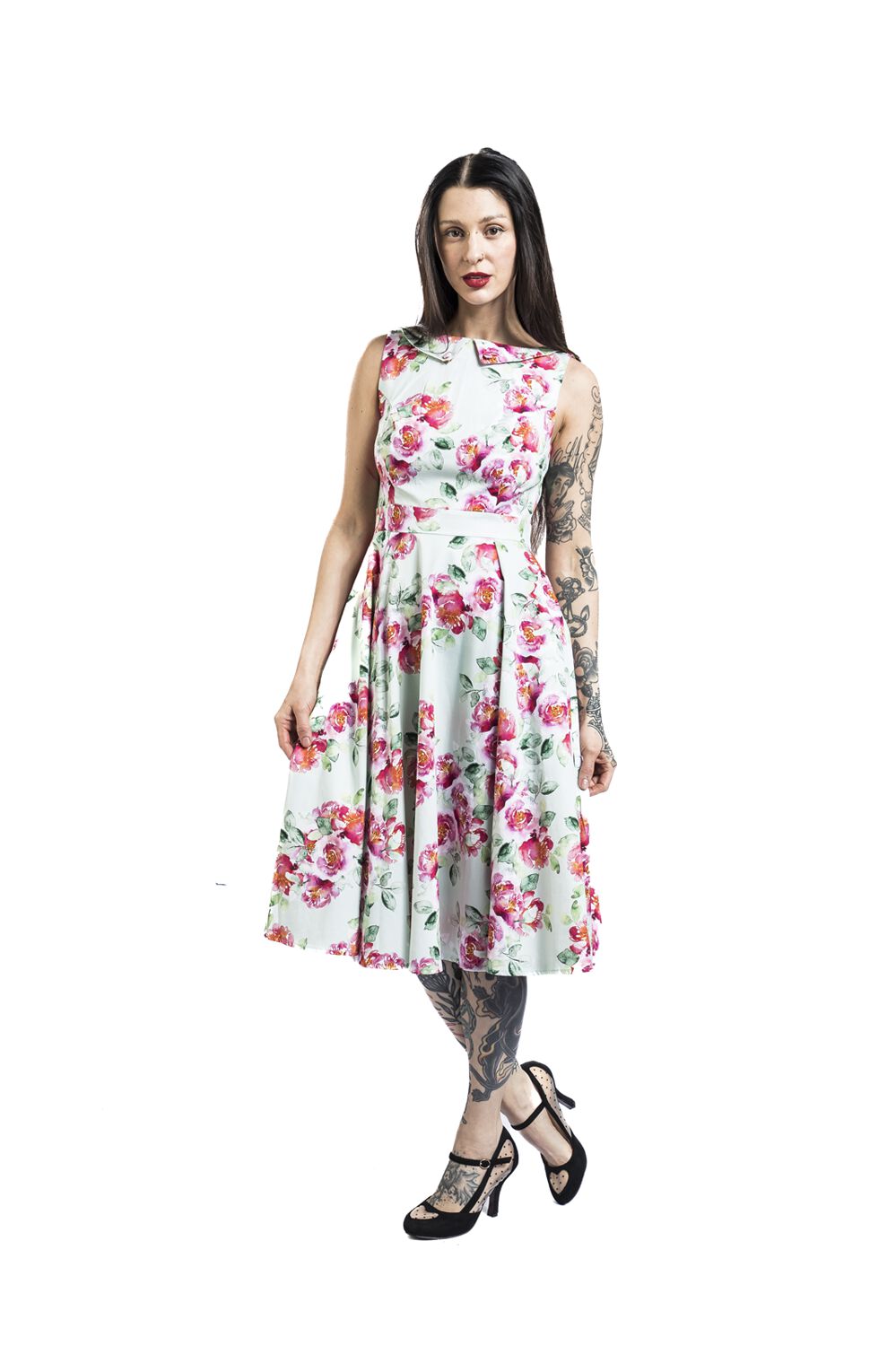 Marissa Floral Swing Dress | H&R London Robe mi-longue