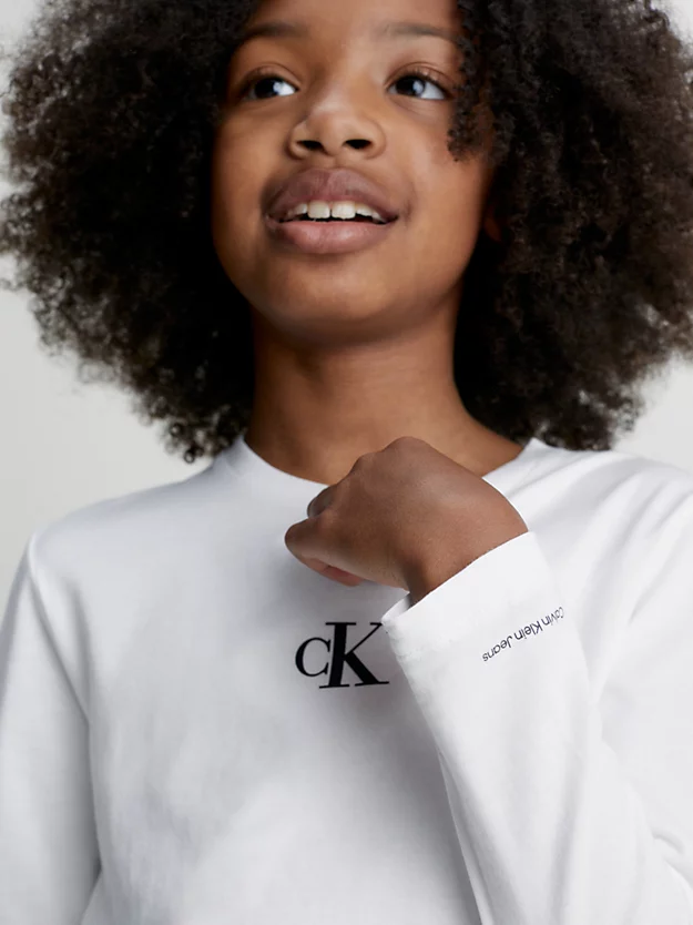 Camiseta de manga comprida com logotipo
