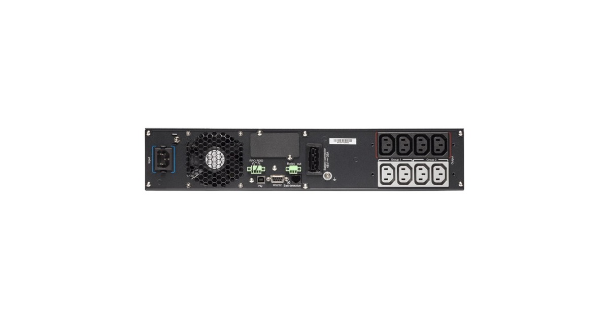 Eaton Power Quality9PX UPS (9PX1500IRT2U) ups  (Zwart/zilver, 1500 VA, 1500 W, Ingang: C14, Uitgangen: 8x C13, Rack/toren, 2U)