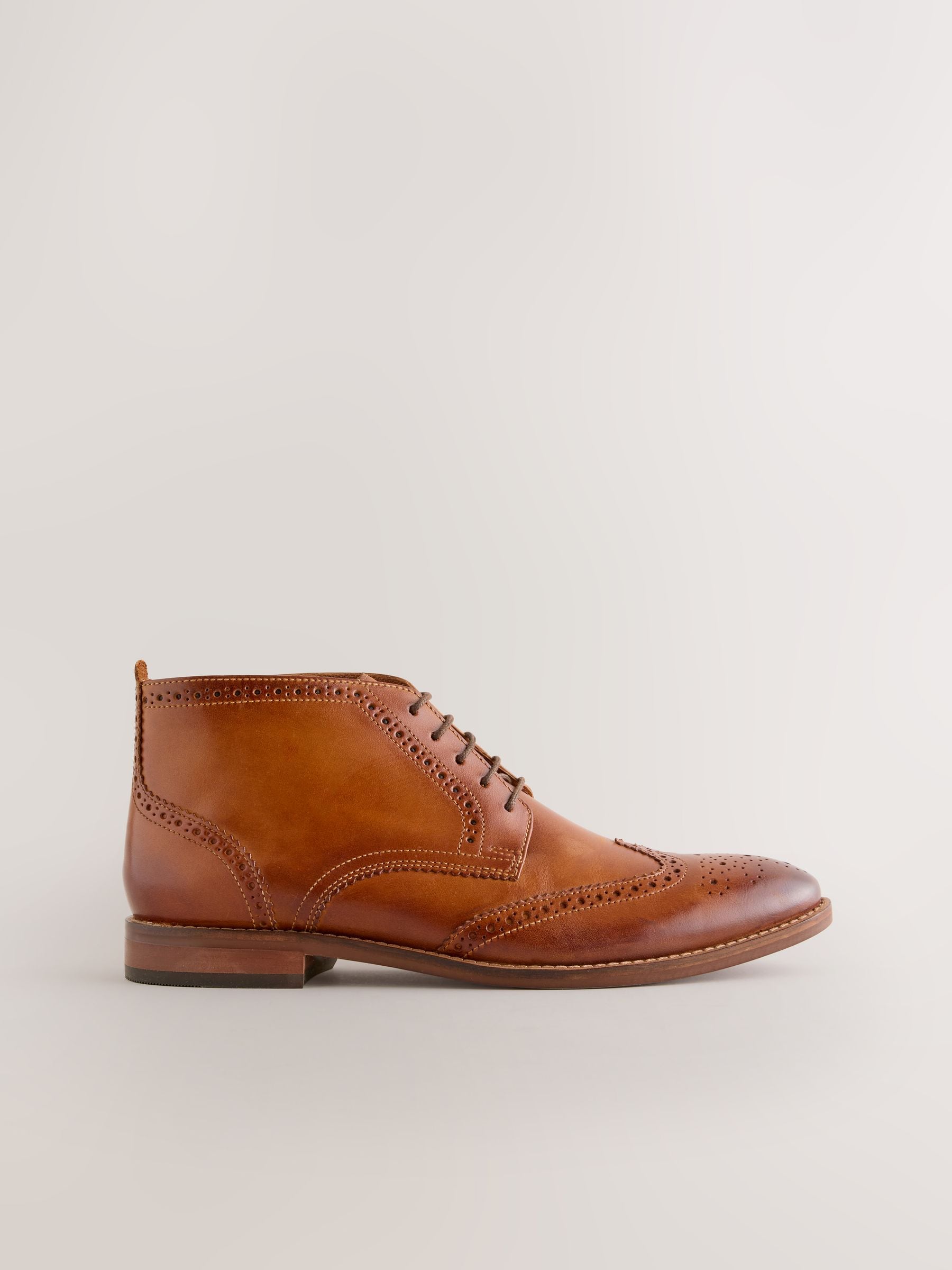 Lichtbruin - Smart Brogue Leather Boots