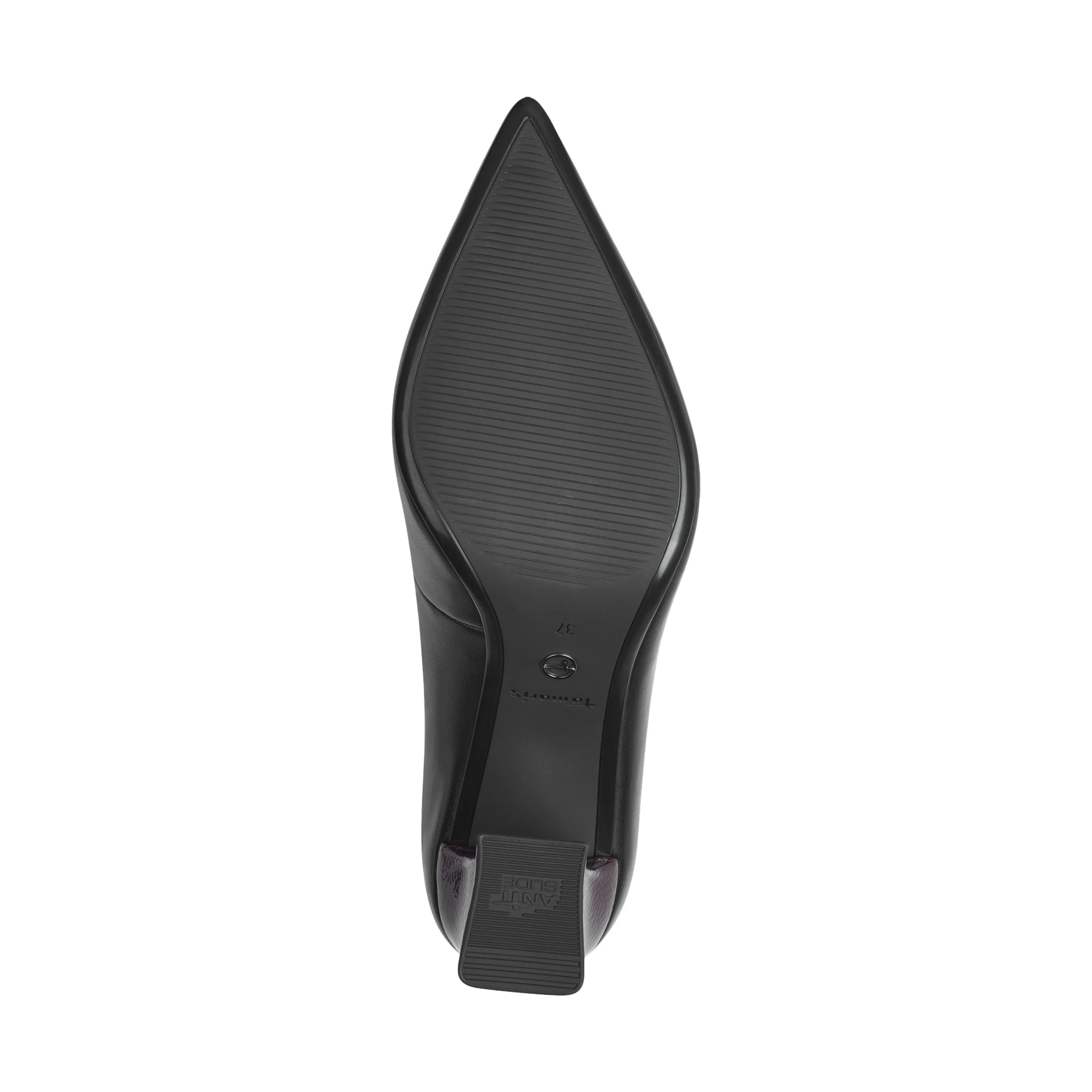 Escarpin à talon cuir | Noir