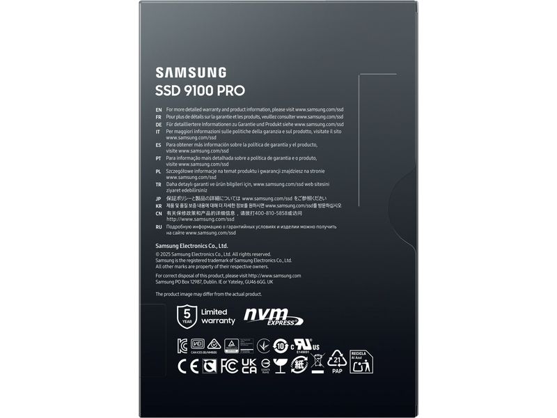 Samsung SSD 9100 PRO M.2 2280 NVMe 1000 GB M.2-Solid State Drive für anspruchsvolle Anwendungen und Workloads