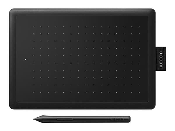 Wacom One by Wacom - Digitaliserer - høyre- og venstrehåndet - 15.2 x 9.5 cm - elektromagnetisk - kablet - USB - svart, rød