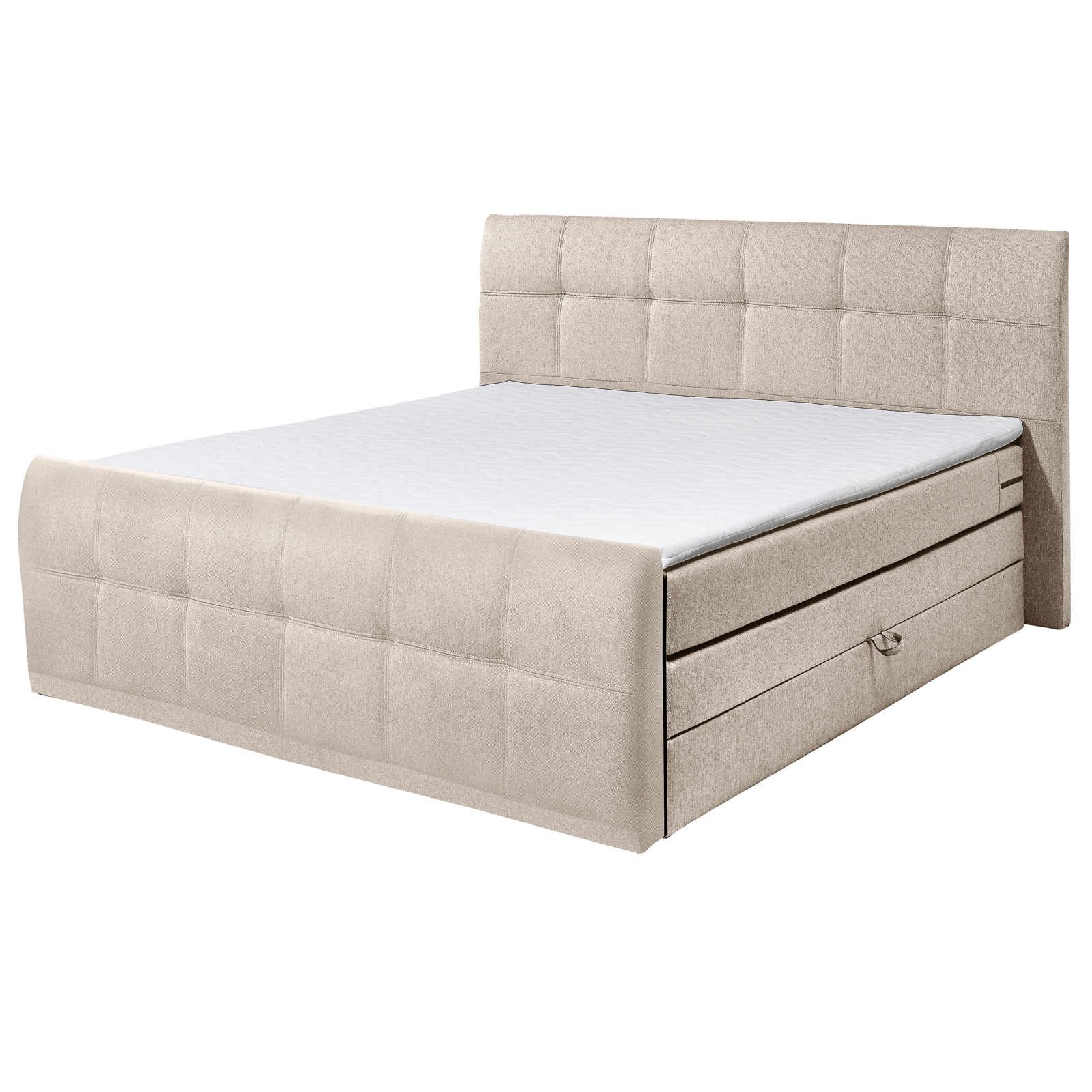 Boxspringbett - beige - Taschenfederkern - H2 - 180x200 cm