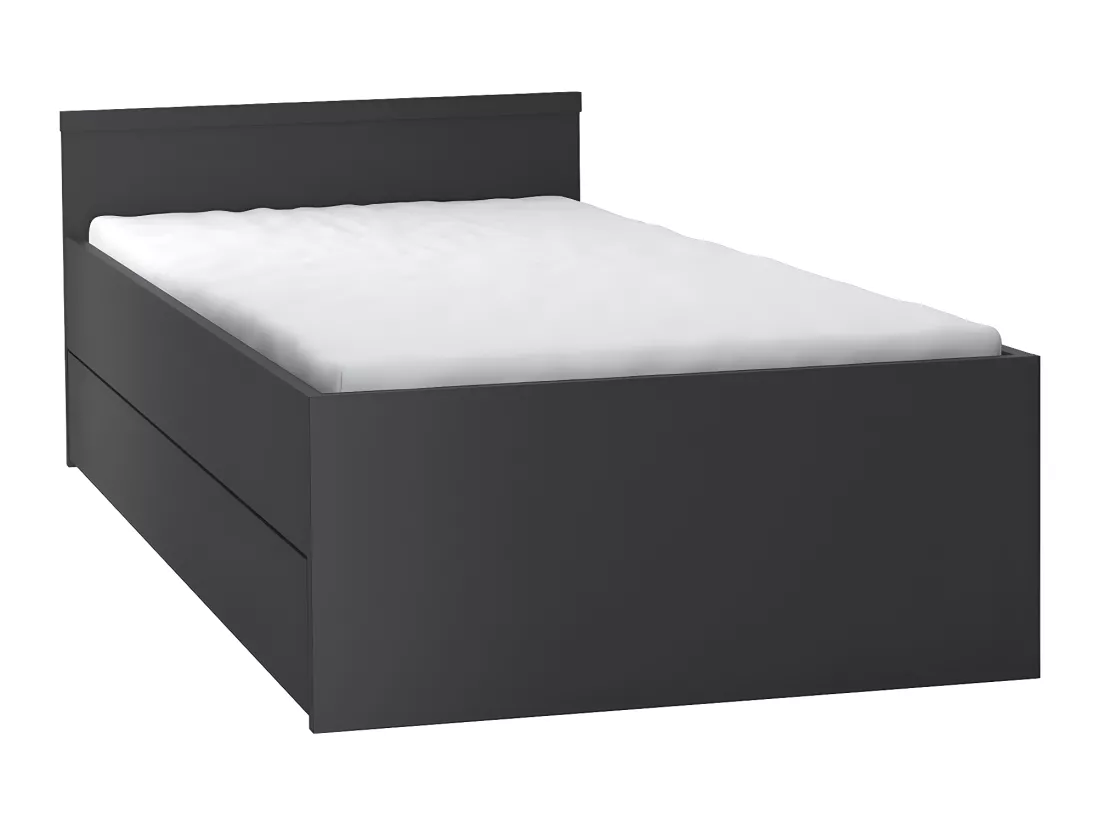 Lit 90x200cm avec lit gigogne Young User Noir