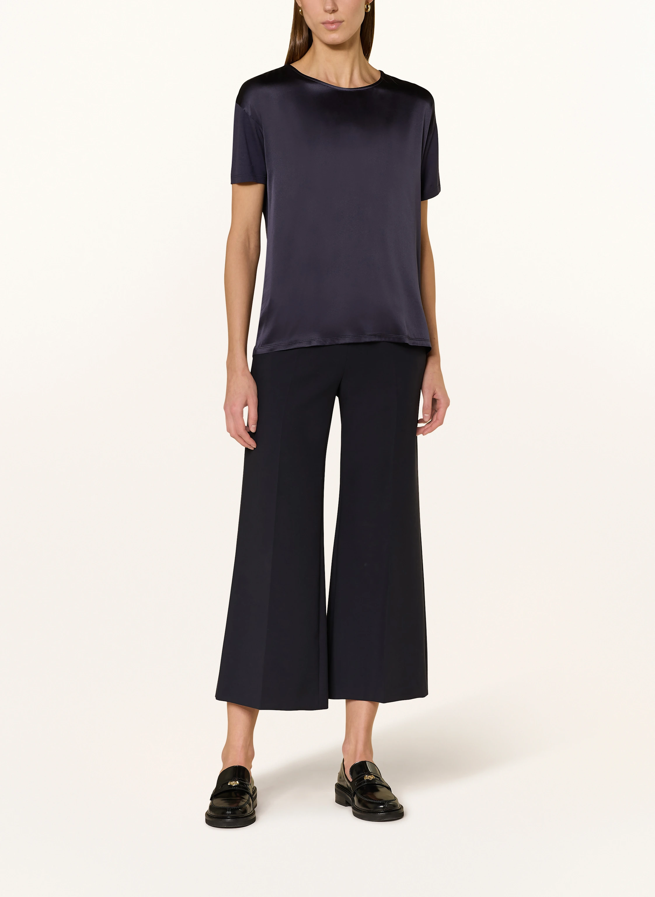 BOSS Blusenshirt ESANDY im Materialmix mit Seide