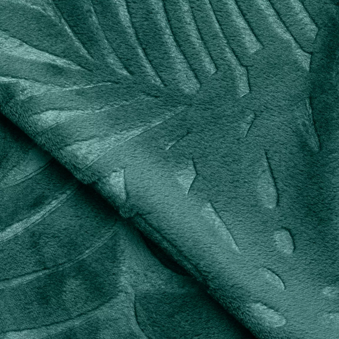 Plaid doux flanelle (220 x 240 cm) Flore Vert