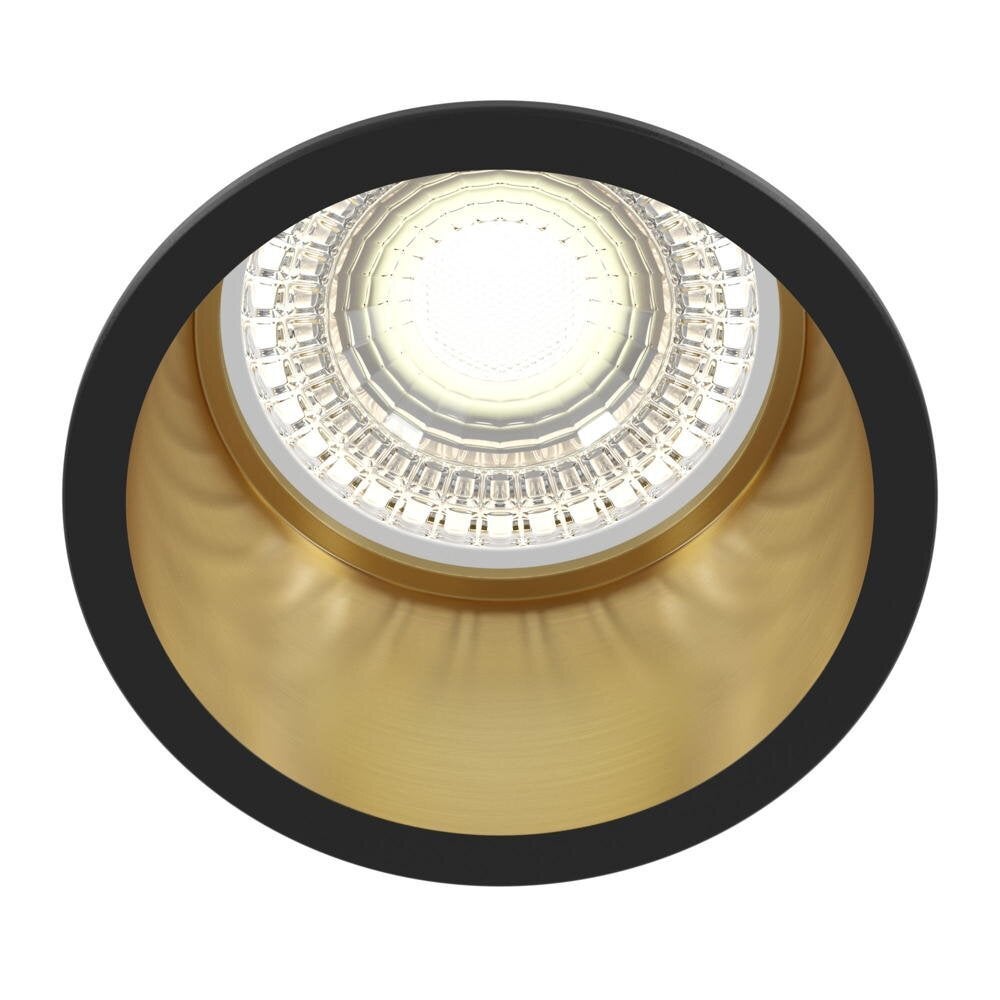 Reif inbouw plafondspot in zwart en goud GU10 54mm