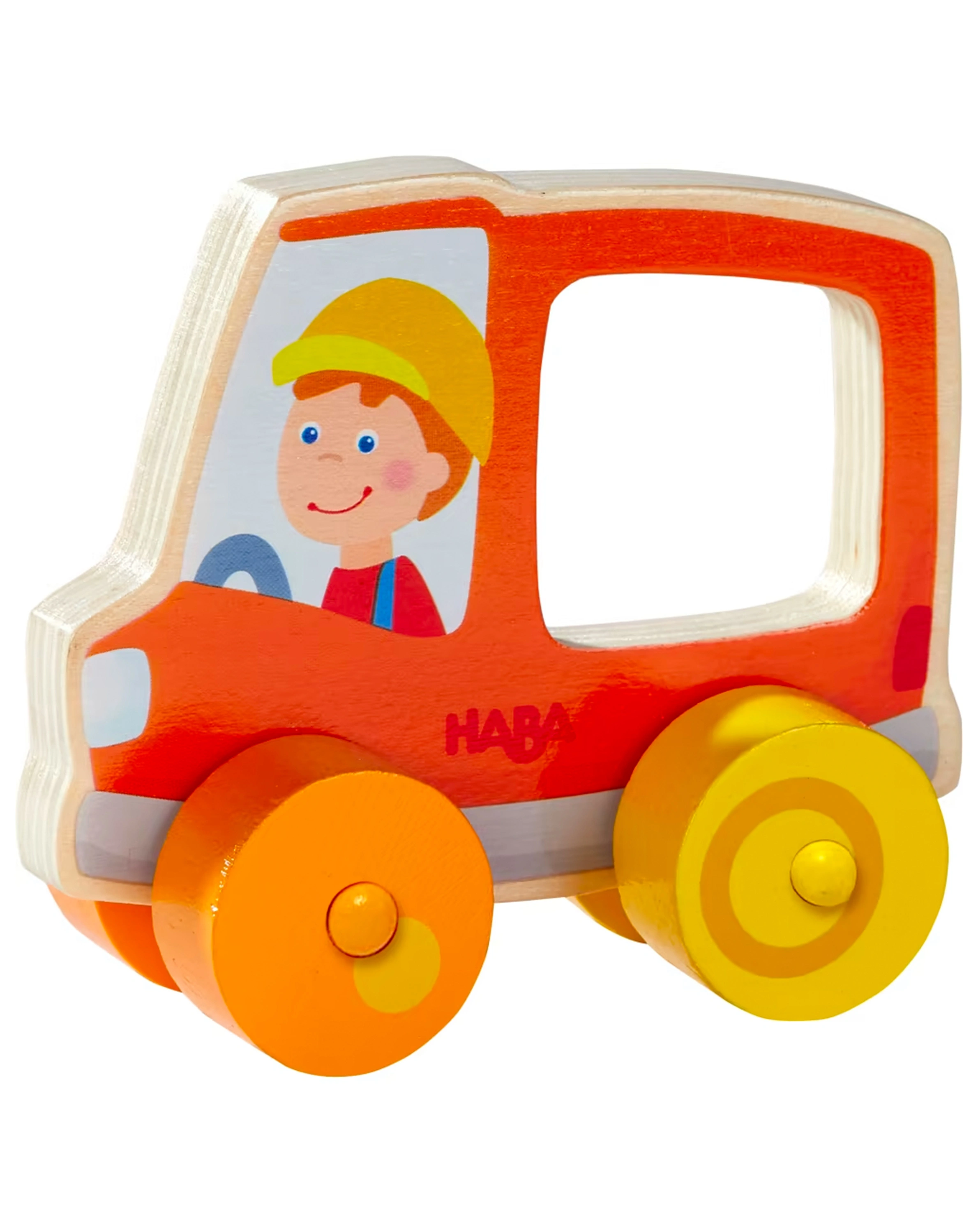 Schiebefigur MÜLLAUTO aus Holz