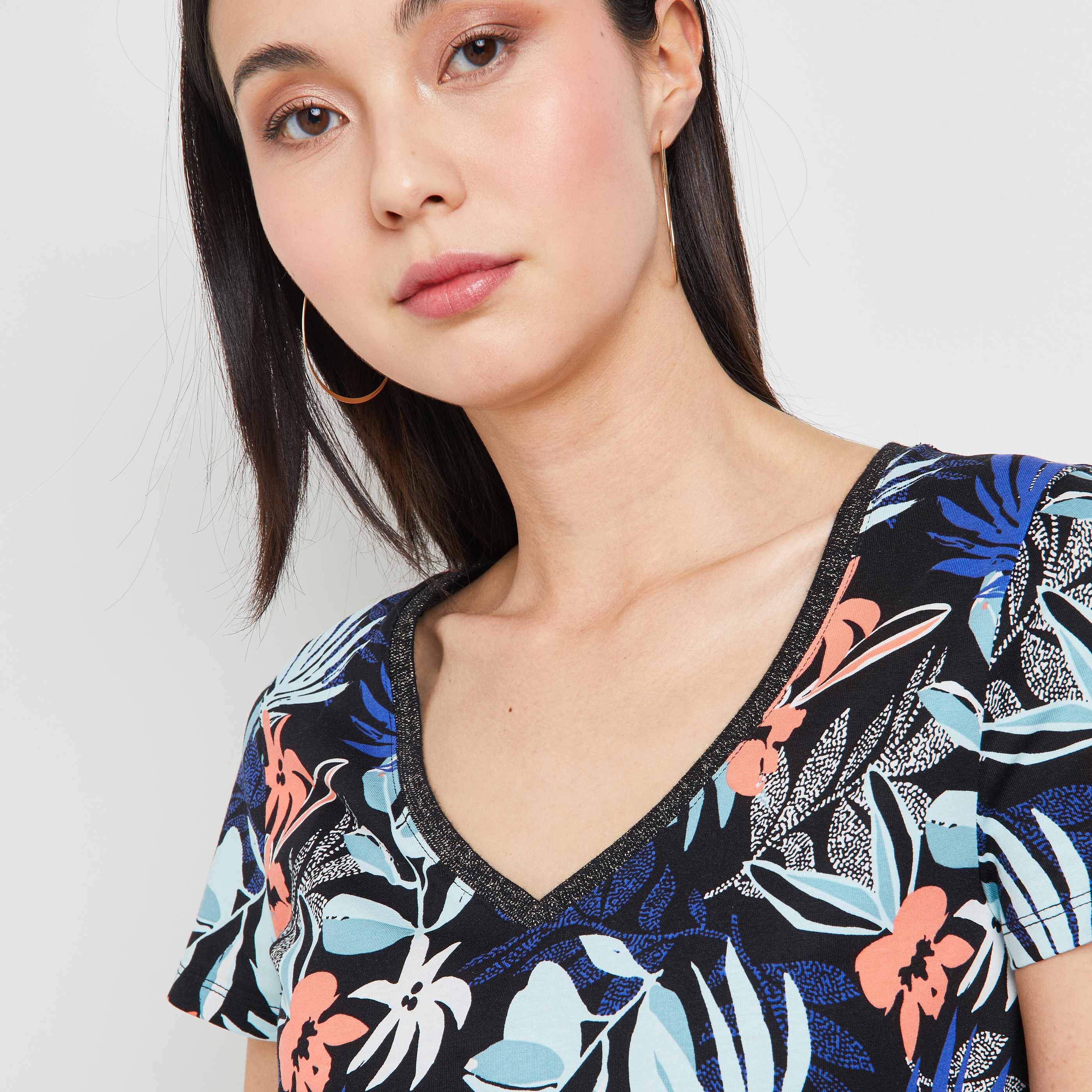 Tshirt imprimé femme - NOIR