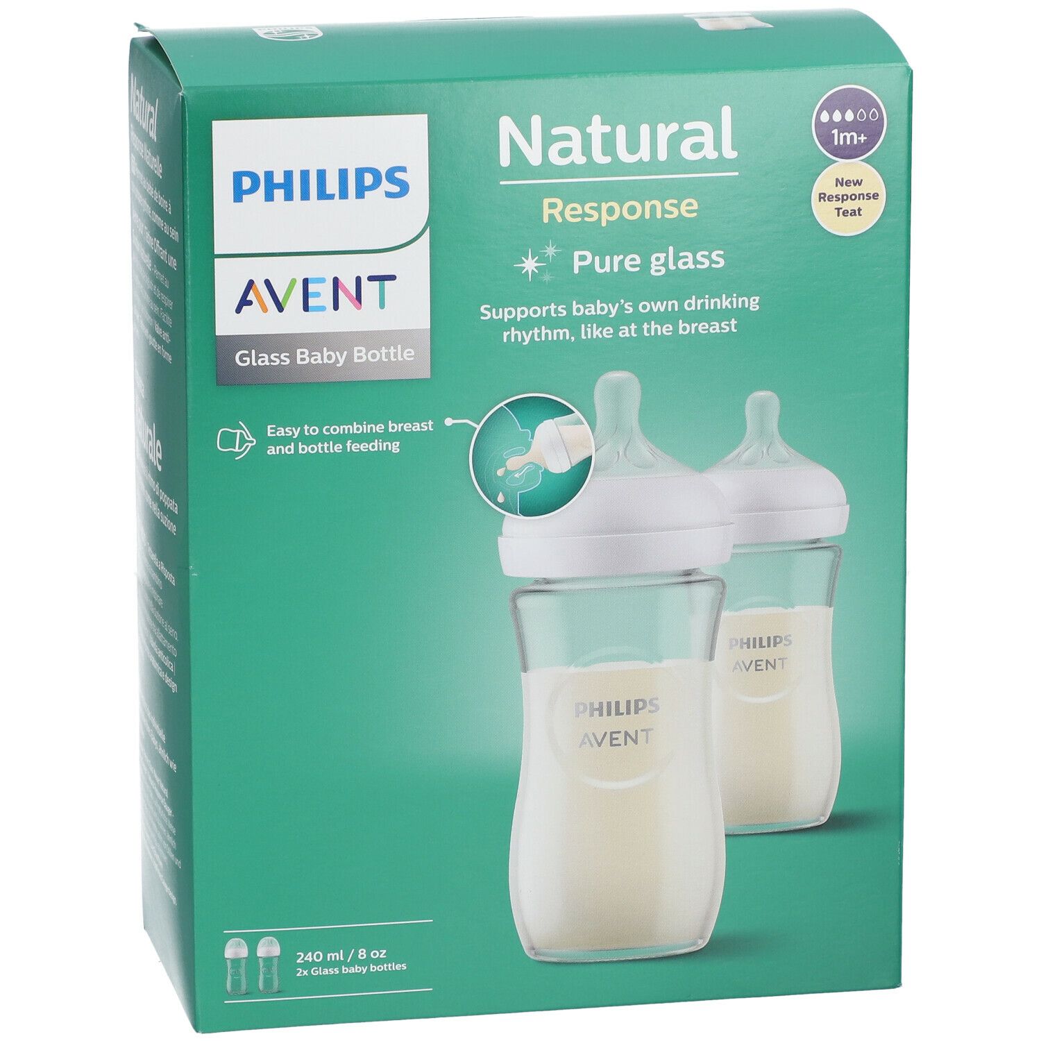 PHILIPS AVENT Natural Response Babyflasche aus Glas
