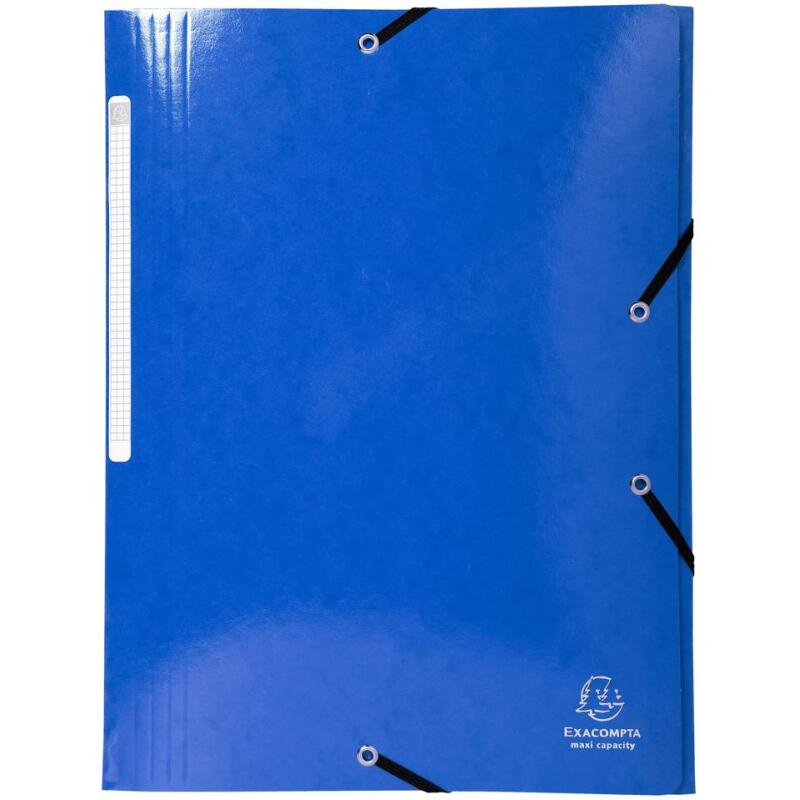 Chemise à élastiques 3 rabats maxi capacity carte lustrée pelliculée Iderama - A4 - Couleurs assorties