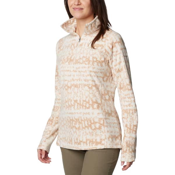 Sweat polaire COLUMBIA GLACIAL IV PRINT 1/2 ZIP CHALK STIPPLED STRIPE