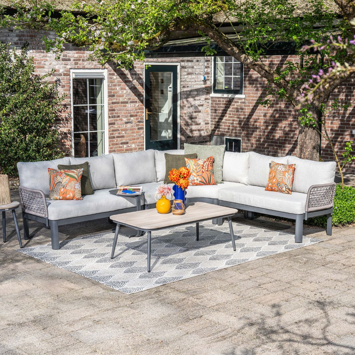 Corsano rope loungeset - taupe - valley sand