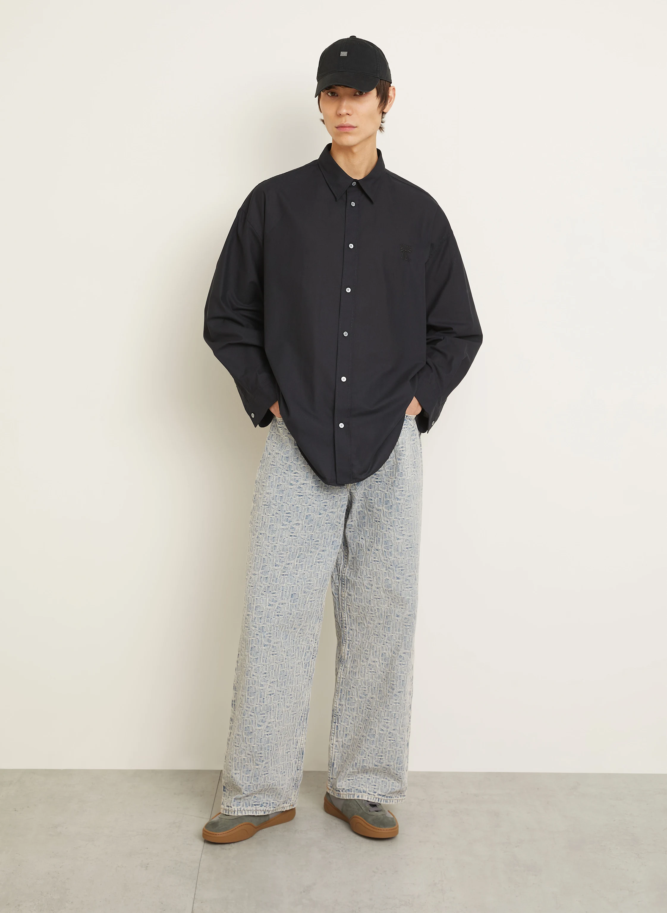 Acne Studios Piqué-Hemd Comfort Fit