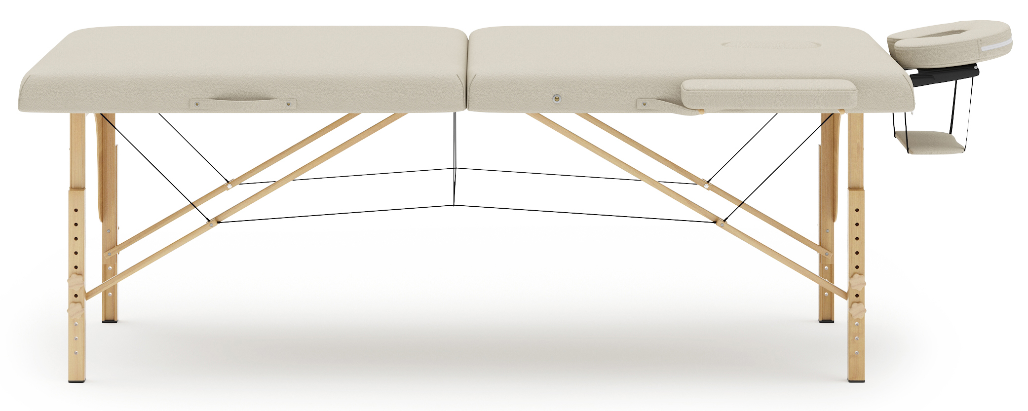 Massageliege 2-Zonen beige