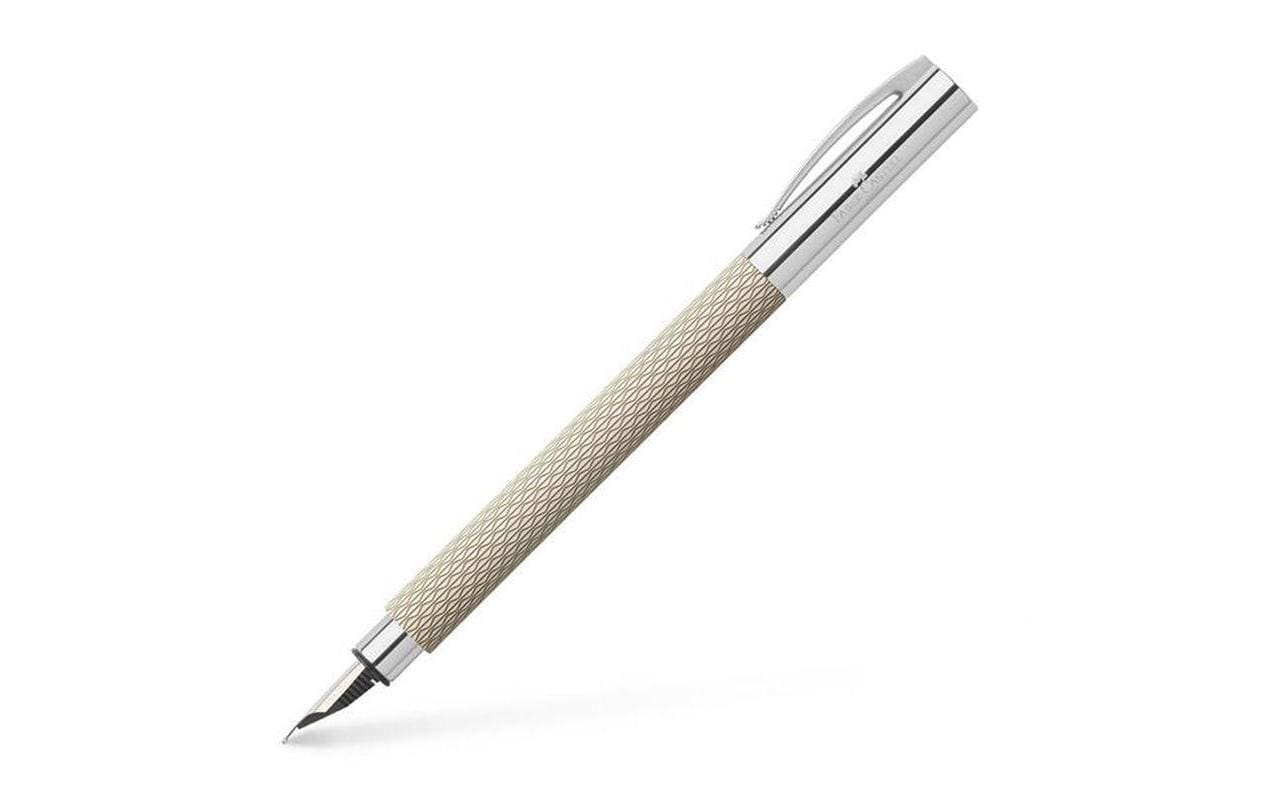Füllfederhalter Ambition OpArt Medium (M), BeigeFülli White Sand