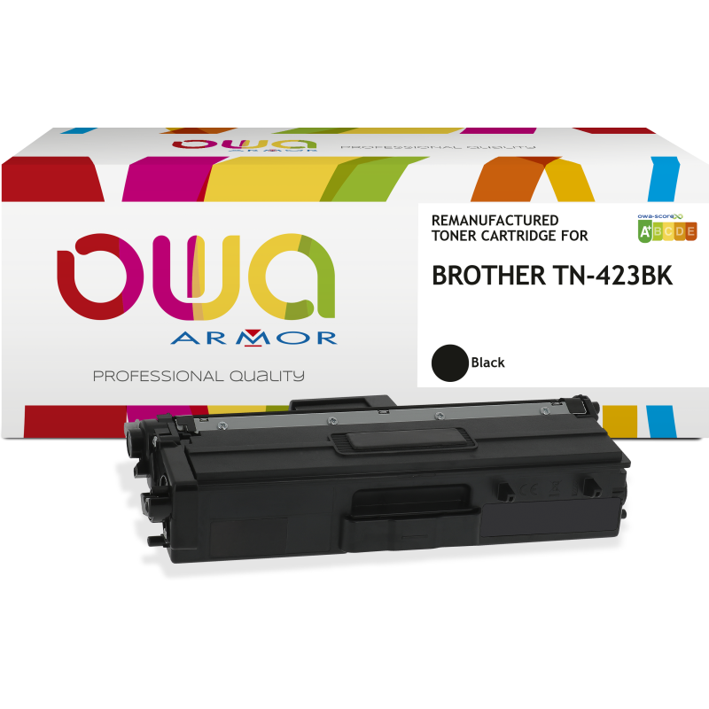 Toner Owa compatible Brother TN-423BK noir pour imprimante laser