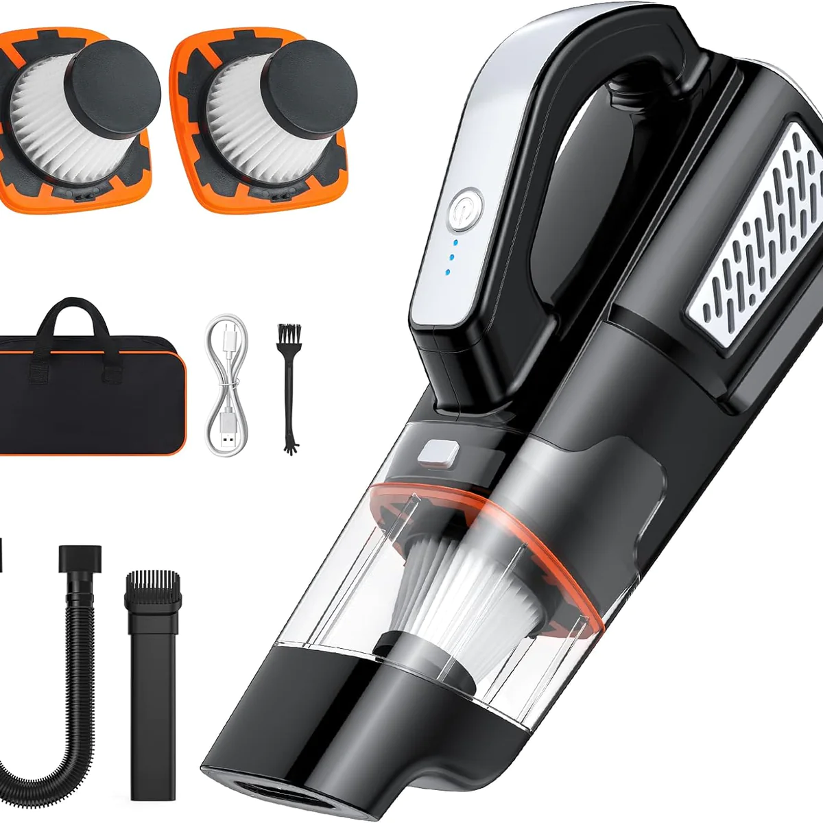 Aspirateur de table sans fil rechargeable 9500PA gris noir Vendos85