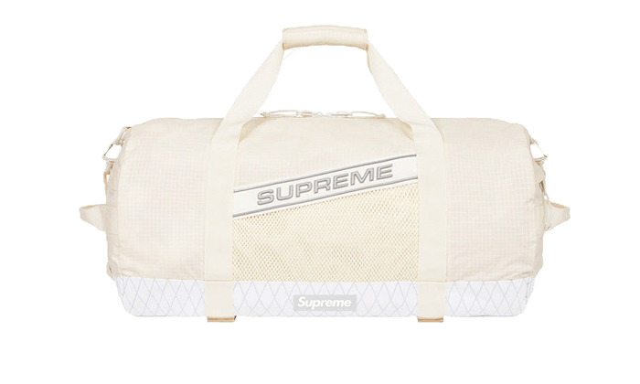 Supreme Logo Duffle Bag White (FW23)