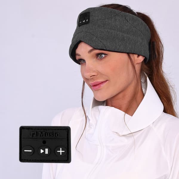 INF Bluetooth-hodebånd/sovemaske Sovehodetelefoner Sort