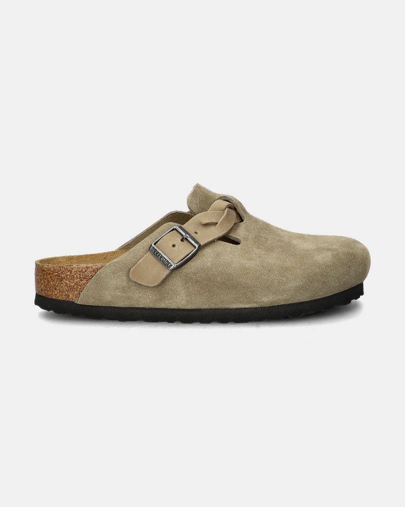 Birkenstock Boston Braided Instapschoenen  - bruin