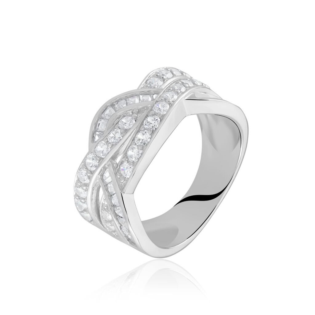 Bague Audon Argent Blanc Oxydes De Zirconium