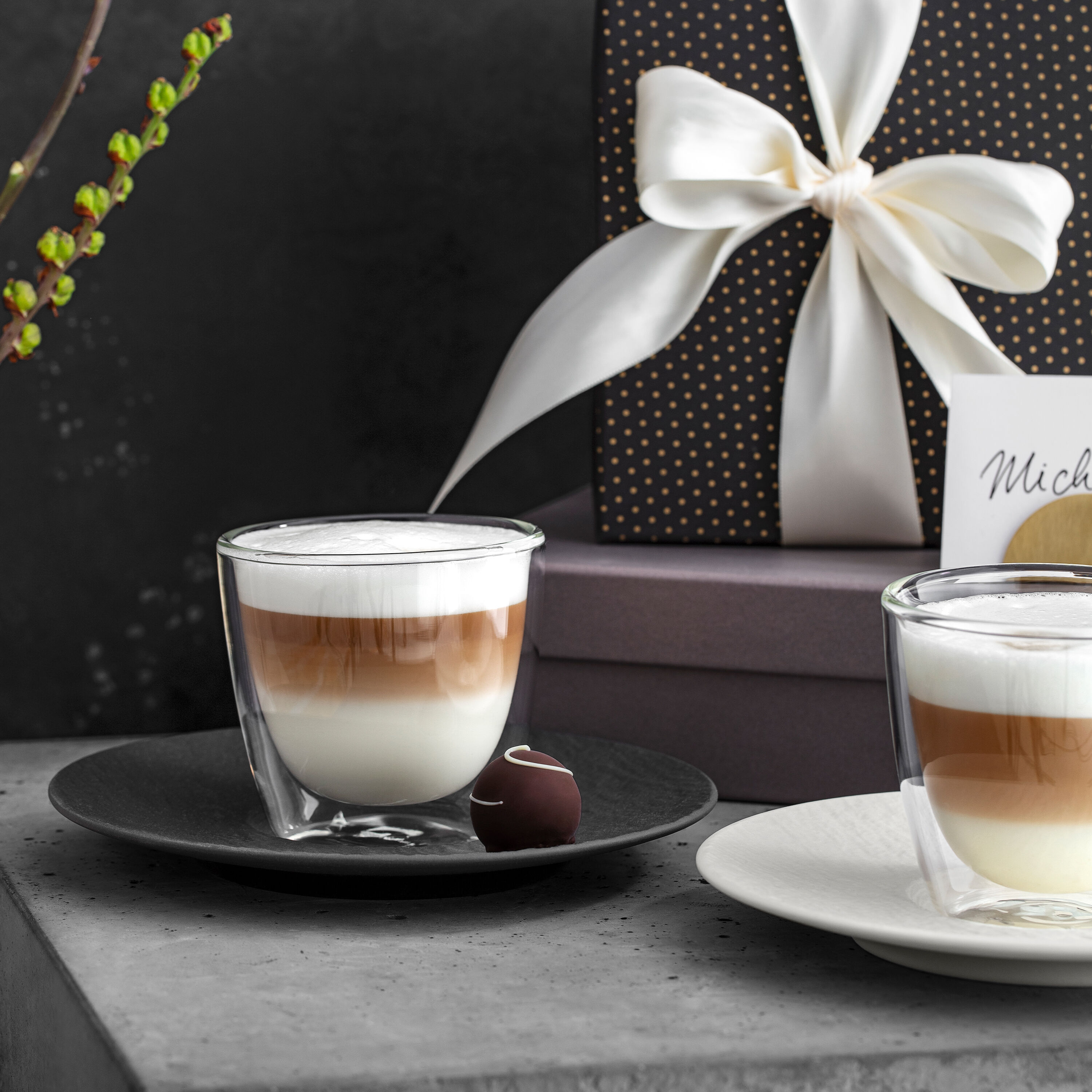 Manufacture Cappuccino cup saucer White, 6.9'', Premium Porcelain