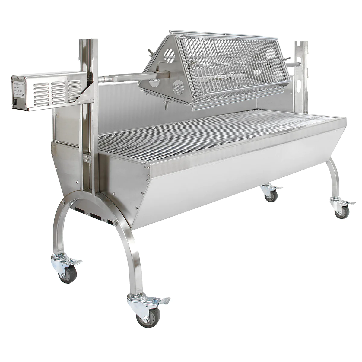 KuKoo Rôtissoire INOX pour 90kg de Viandes avec Grill de Rôtissage Kuk