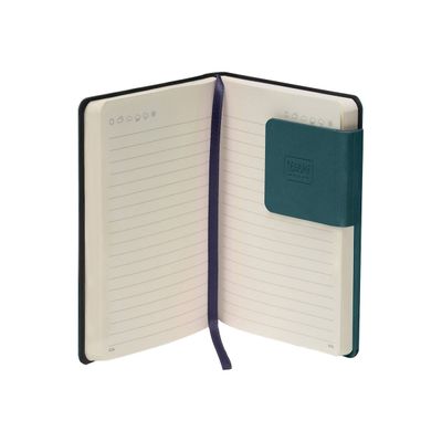 Legami My Notebook - Carnet de notes à élastique - 9,5 x 13,5 cm - ligné - bleu pétrole