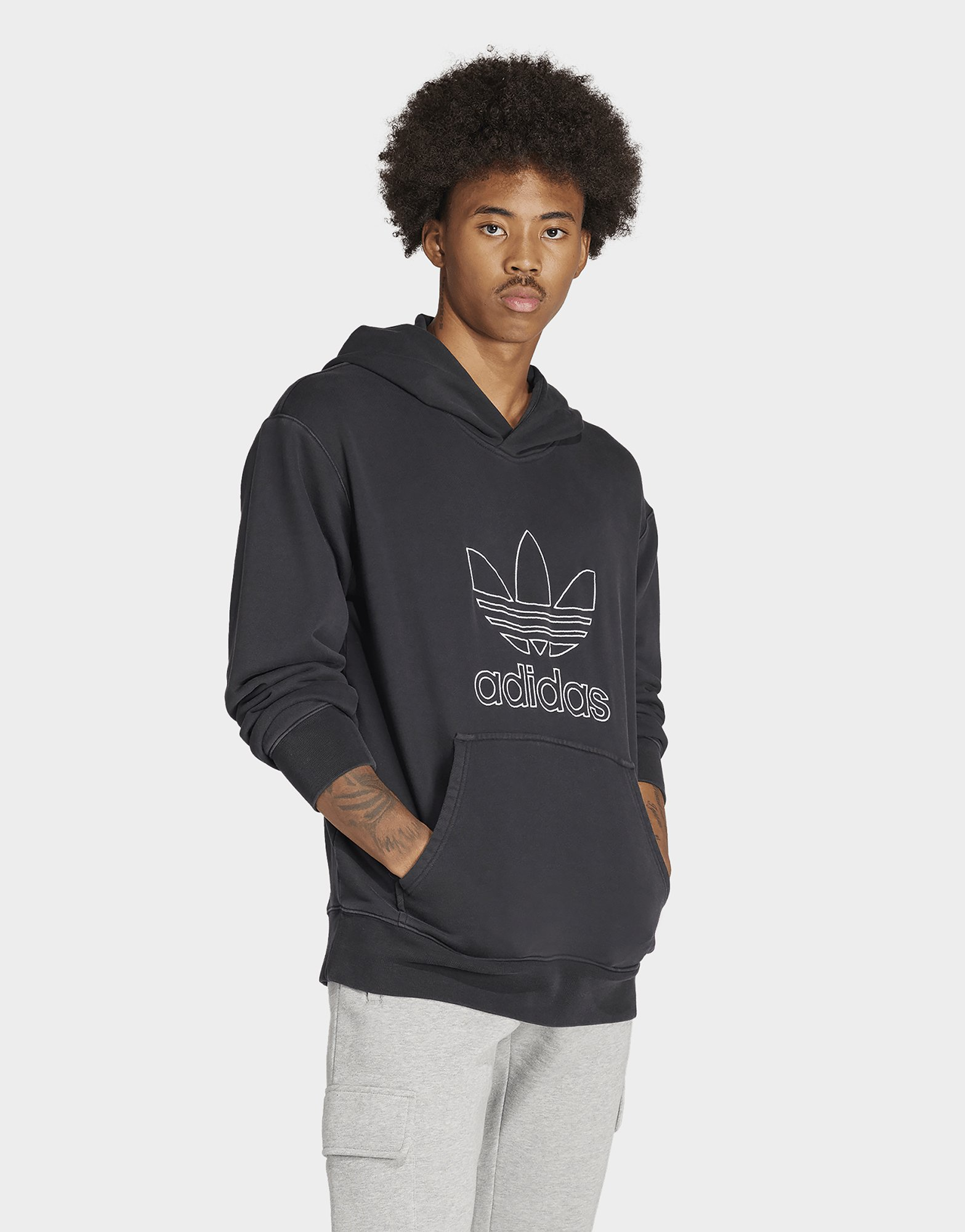 adidas Sweat-shirt à capuche Trèfle ajouré Adicolor