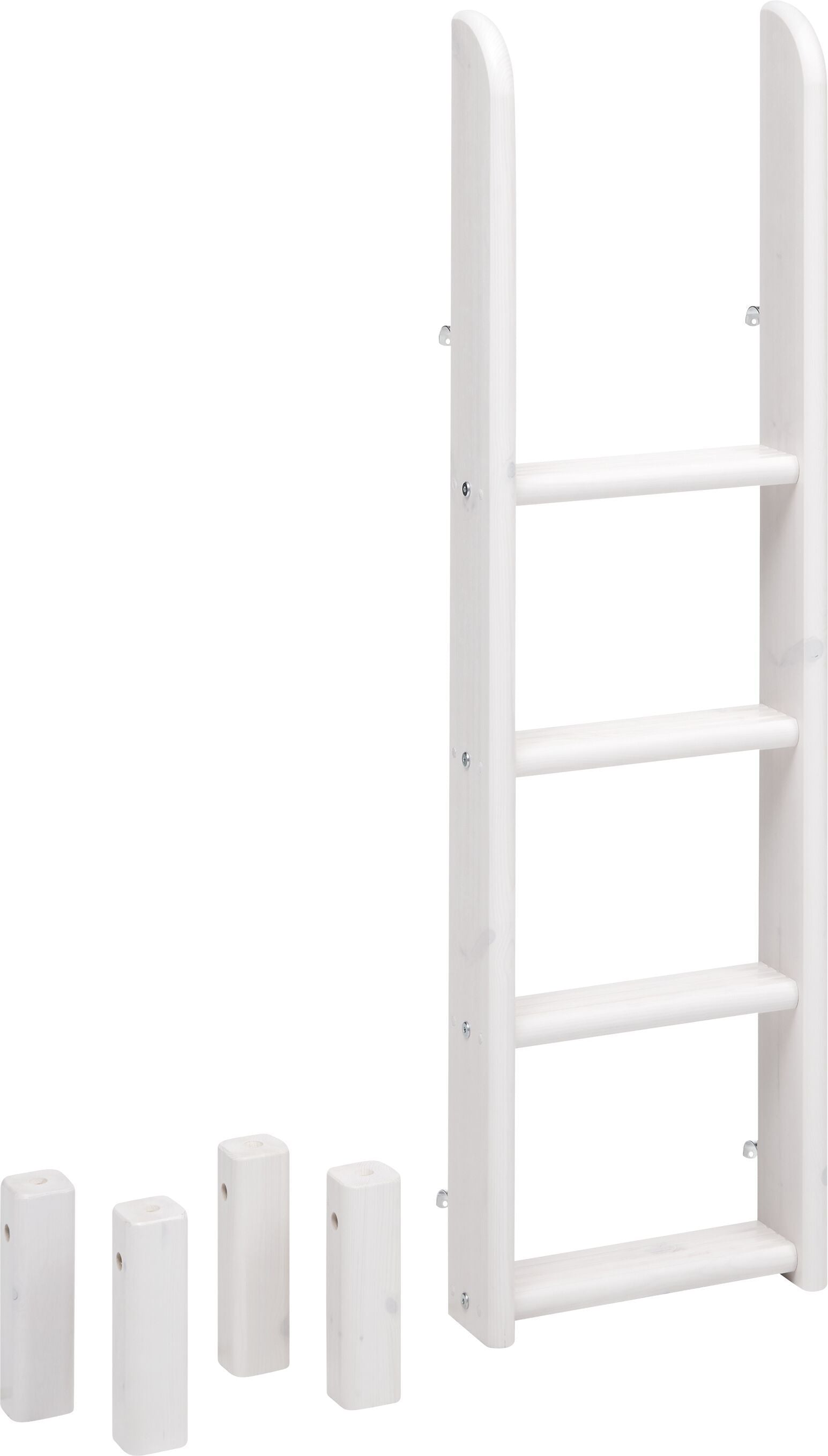 Flexa CLASSIC Leiter gerade Etagenbett - White Wash / B: 41.0 cm x T: 11.0 cm x H: 131.0 cm