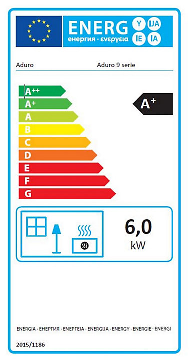 Poêle à bois en acier Aduro 9.5 - 50299 6kW 140m²